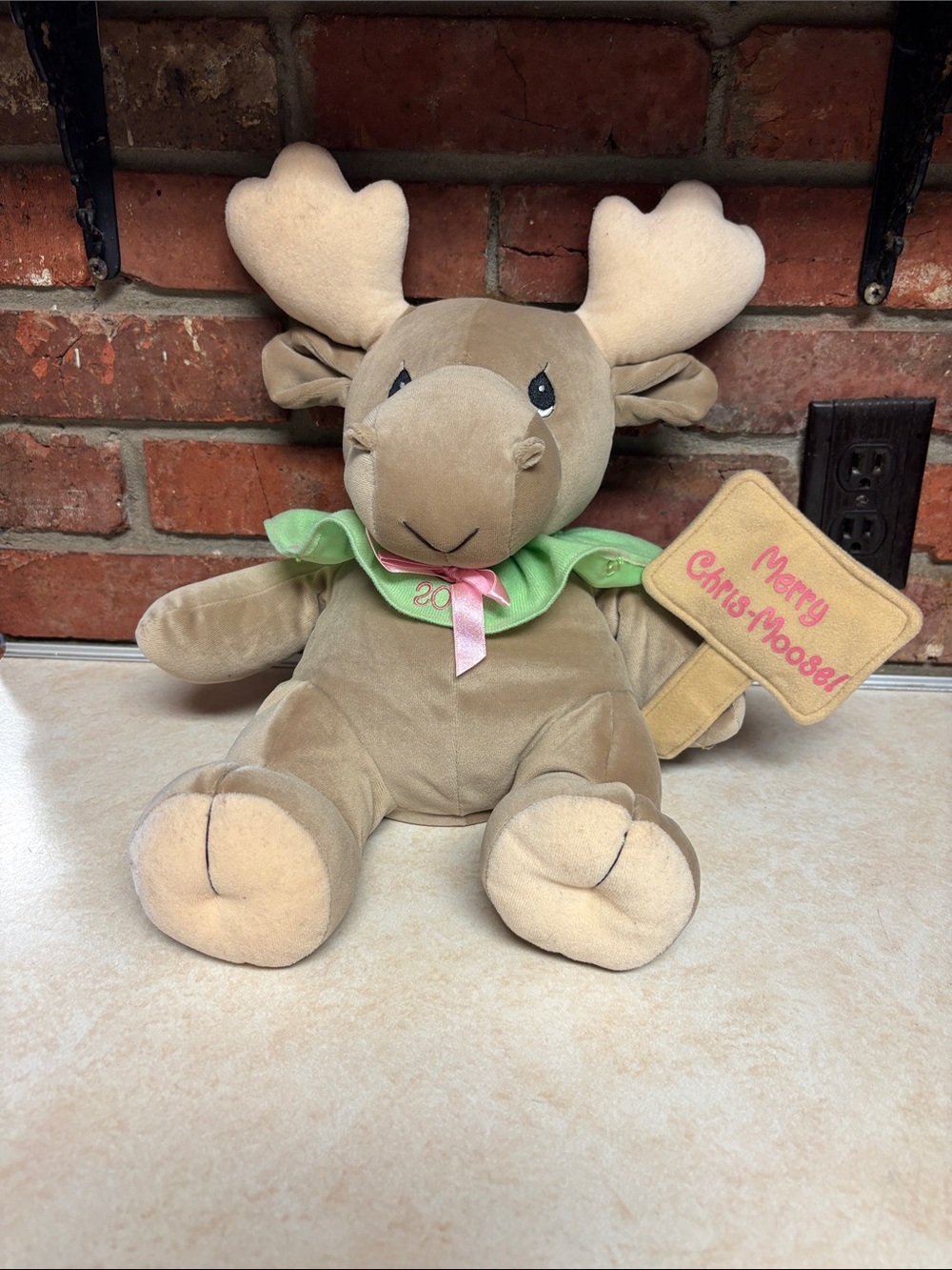 Merry Chris Moose! Plush 2001 Enesco Precious Moments 15" Christmas/Holidays
